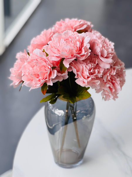 Artificial Bloomed Peony Bunch 45cm - 3 Colours Available