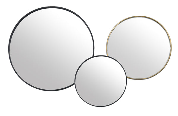 Metal Round Mirrors Range - 3 Sizes Available (Suitable for Bathrooms)