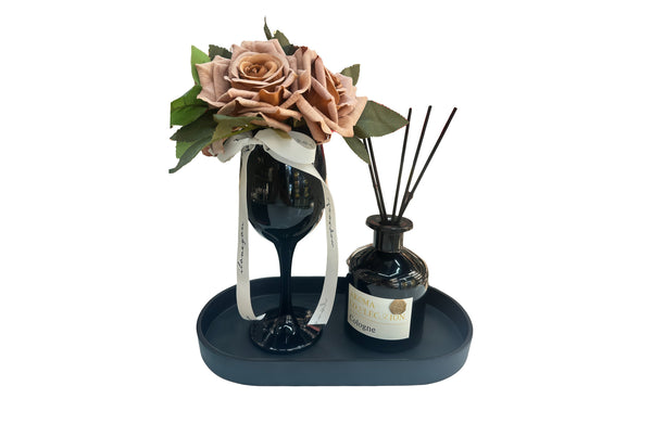 Flower Decor Tray & Fragrance Diffuser Set– 3 Colours
