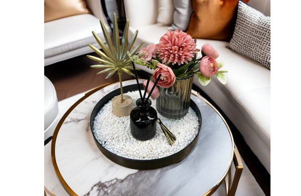 Bloom Flower Décor Tray & Fragrance Diffuser Set - 2 Colours Available