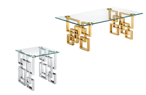 CLEARANCE - Royale Coffee Table & Side Table Collection - 2 Colours Available