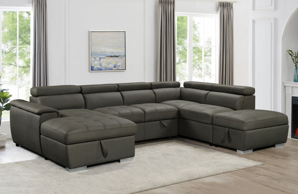 Plush Sleeper Modular Chaise Lounge - 3 Colors Available