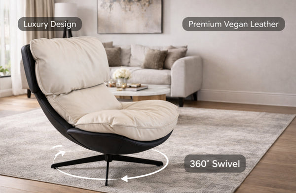 Enzo Swivel Arm Chair - 2 Colours Available