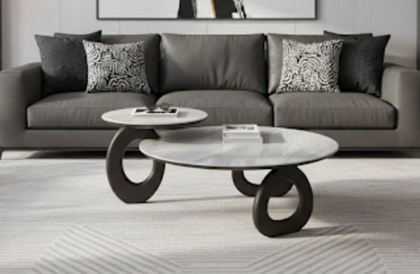 Cooper Swivel Set of 2 Marble Coffee Table
