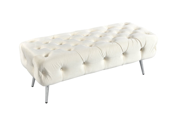 Shirley Ottoman Silver Frame - 6 Colours Available