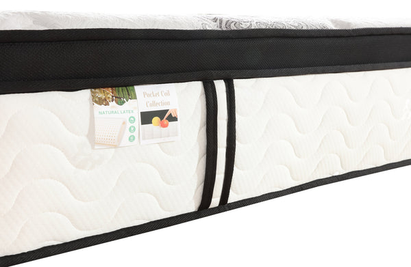 Chiro 7 Zone Latex Euro Top 35cm Pocket Spring Mattress