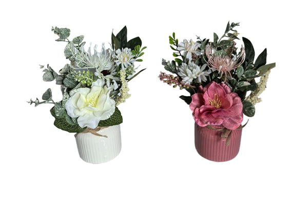 Perfection Pot Flower Arrangement - 2 Colours Available