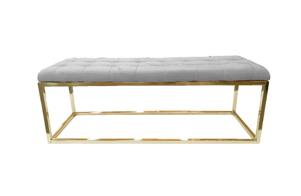 Holly Ottoman Gold Frame - 6 Colours Available