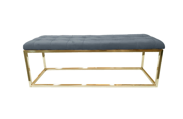 Holly Ottoman Gold Frame - 6 Colours Available