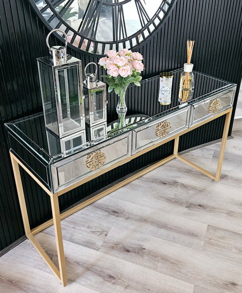 Athens Mirrored Console Table - 2 colours available