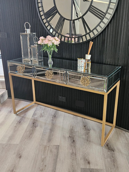 Athens Mirrored Console Table - 2 colours available