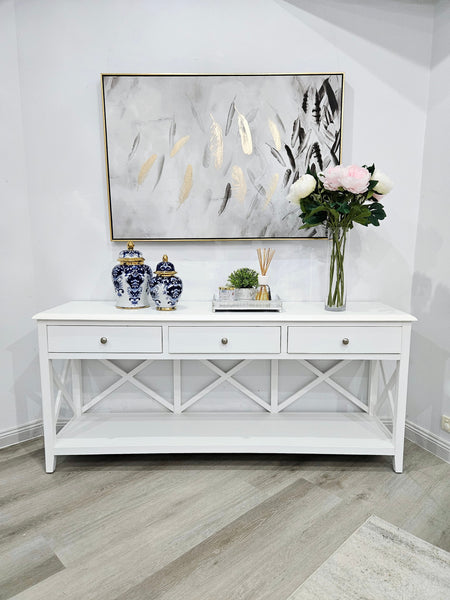 CLEARANCE - Hampton's Style Console table - 176cm x 42cm x 78cm