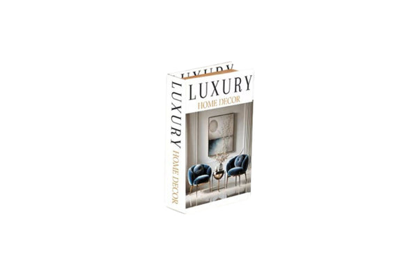 Luxe Home Décor Designer Faux Décor Table Book Box - 3 Size Available
