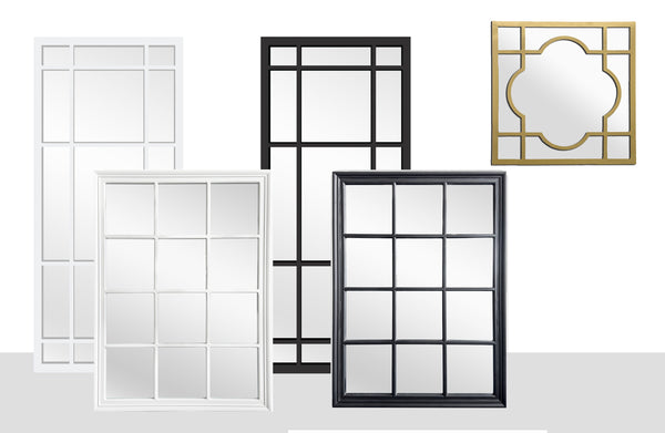 Hampton's Mirrors Window Style Range - 3 Sizes Available