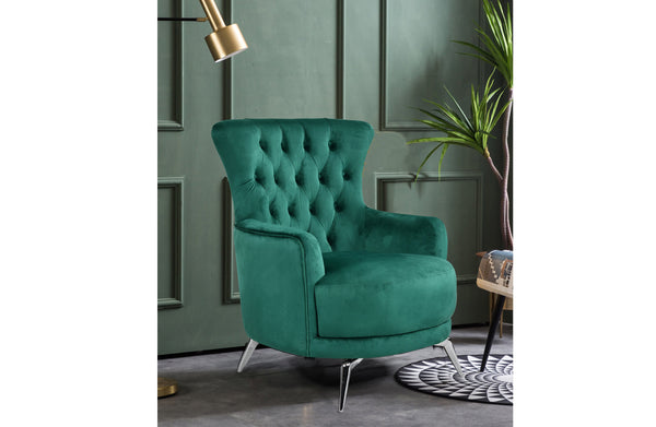 GRAND Tufted Wing Chair - 6 Colours Available