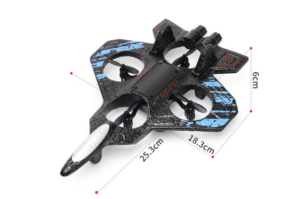 Foam Starfighter Jet RC Plane with LED Lights & 360° Flip - Remote Controlled Toy