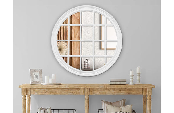 Hampton's Round Window Style Mirrors - 2 Colours Available