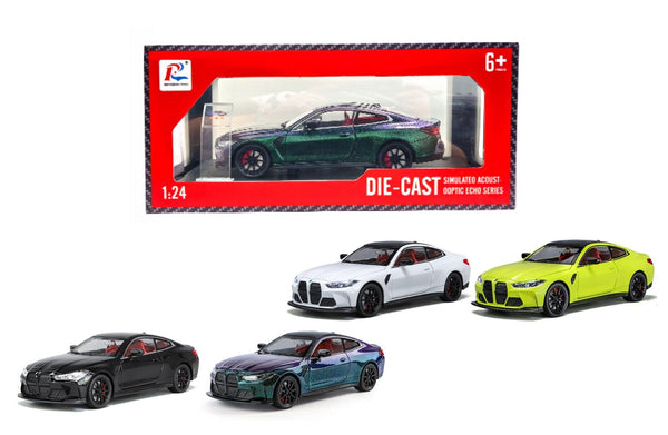 BMW M4 Coupe Diecast 1:24 Sound, Light, Tyre Suspension and Pull Back Power Simulation