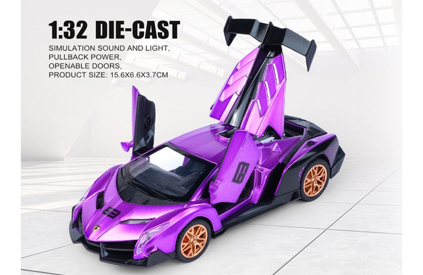 Lamborghini Veneno Diecast 1:32 with Sound, Light, Tyre Suspension and Pull Back Power Simulation