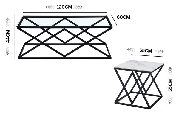 Beverly Coffee Table & Side Table Collection - 3 Colours Available