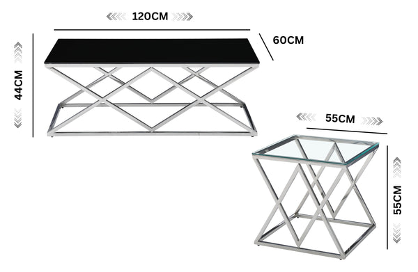 Beverly Coffee Table & Side Table Collection - 3 Colours Available