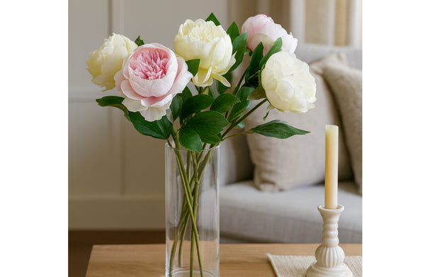 Artificial Single Stem Peony 66cm - Assorted Colours