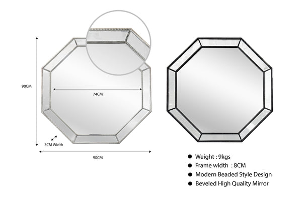 Beaded Framed Mirrors - 5 Sizes available