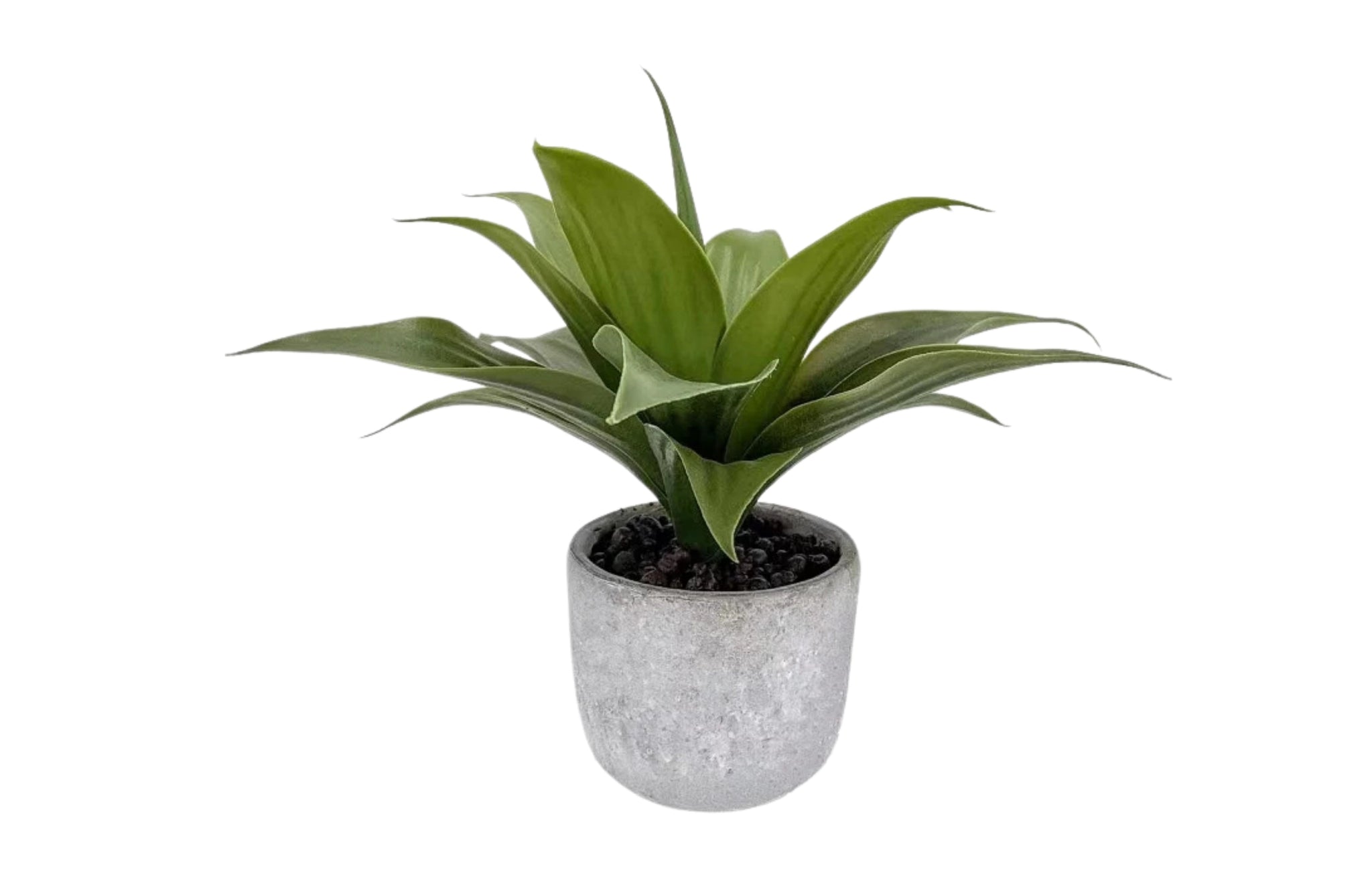 Artificial Aloe Vera in Cement Pot