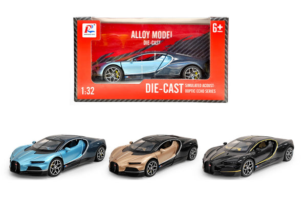 Bugatti Tourbillon V16 1:32 with Sound, Light, Tyre Suspension and Pull Back Power Simulation