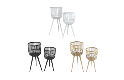 Bamboo Three Leg Planter - 3 Colours Available - Small/Large