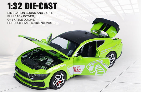 Ford Mustang Shelby GT500 Diecast 1:32 Sound, Light, Tyre Suspension and Pull Back Power Simulation