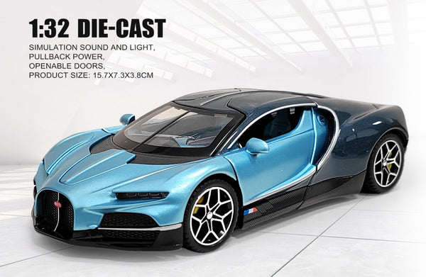 Bugatti Tourbillon V16 1:32 with Sound, Light, Tyre Suspension and Pull Back Power Simulation