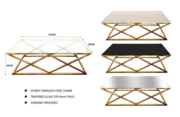 Beverly Coffee Table & Side Table Collection - 3 Colours Available