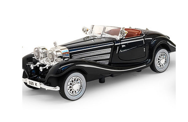 Mercedez Benz 500K Vintage Classic 1:32 with Sound, Light, Tyre Suspension and Pull Back Power Simulation