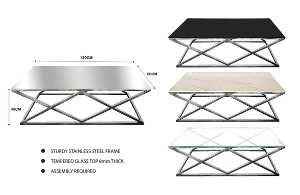 Beverly Coffee Table & Side Table Collection - 3 Colours Available