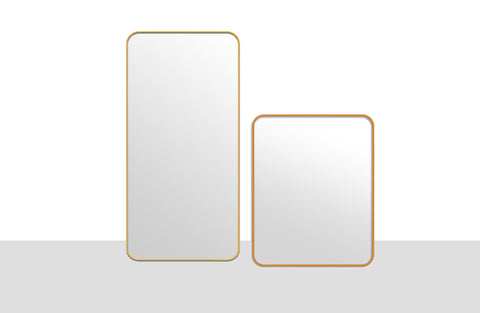 CLEARANCE - Metal Rectangle Mirrors Range - Gold Colour Only - 2 Sizes Available