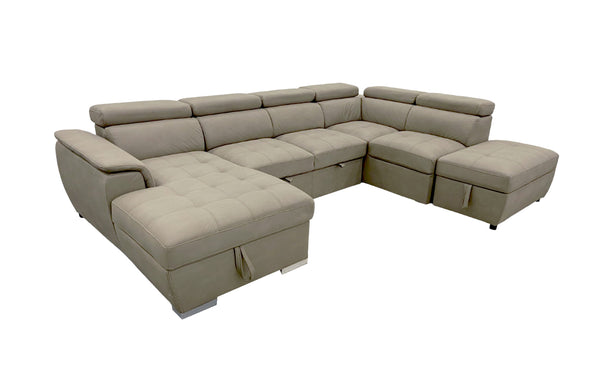 Plush Sleeper Modular Chaise Lounge - 3 Colors Available