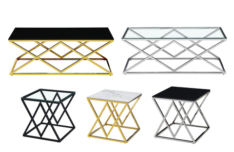 Beverly Coffee Table & Side Table Collection - 3 Colours Available