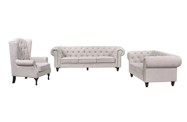 Chesterfield Tufted Lounge Set - 2 Colours Available