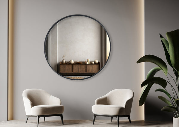 Metal Round Mirrors Range - 3 Sizes Available (Suitable for Bathrooms)