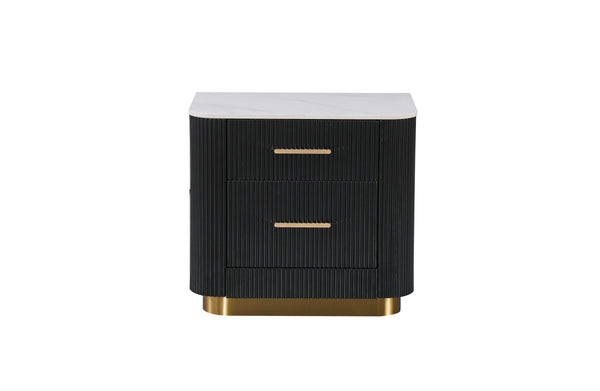 Ariana Fluted 2 Draw Bedside Table