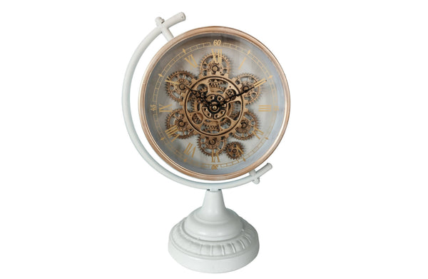 Infinity Freestanding Mechanical Moving Gear Table Clock - 2 Colours Available