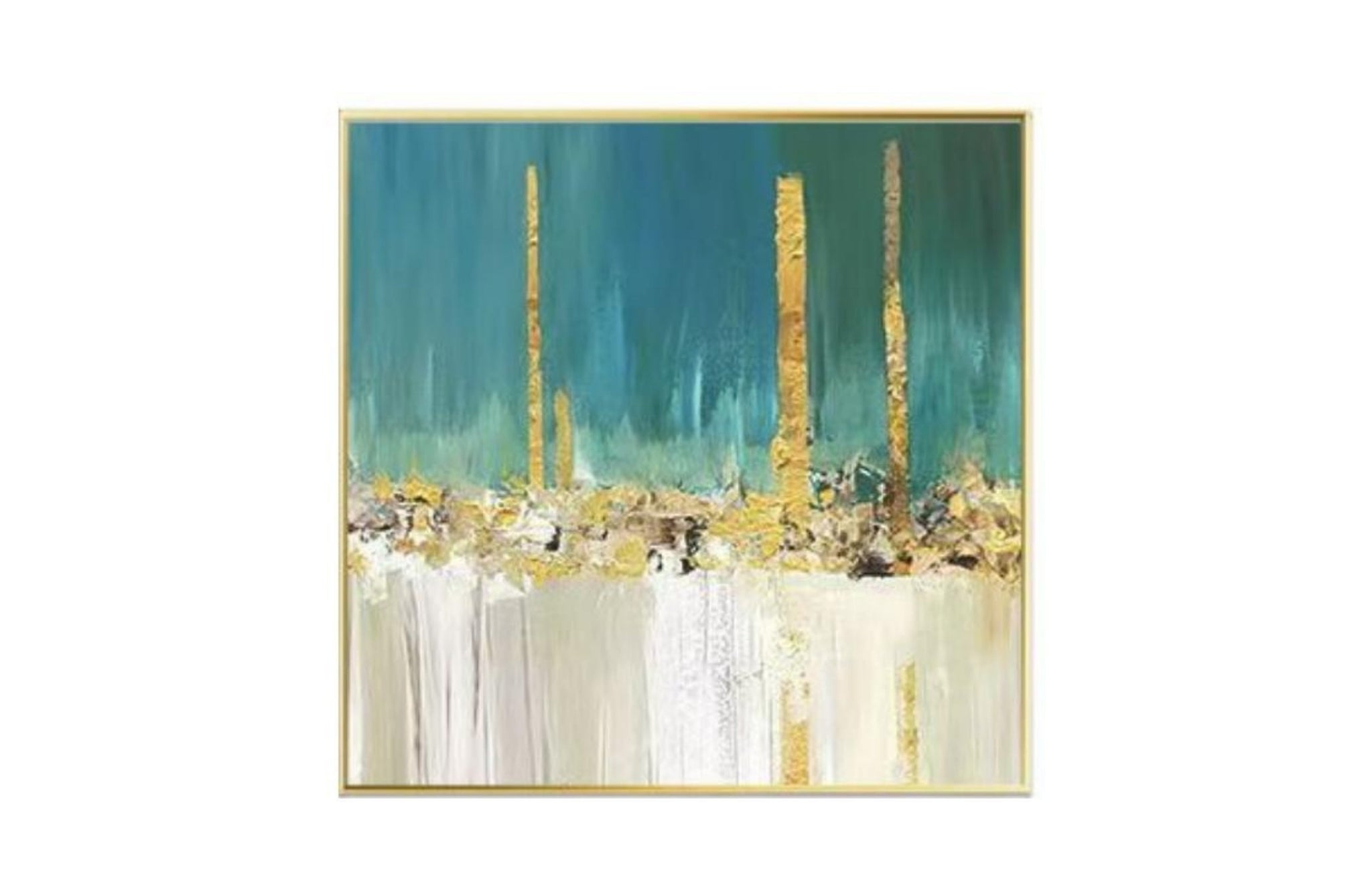 Teal Luxury Framed Wall Art - Small