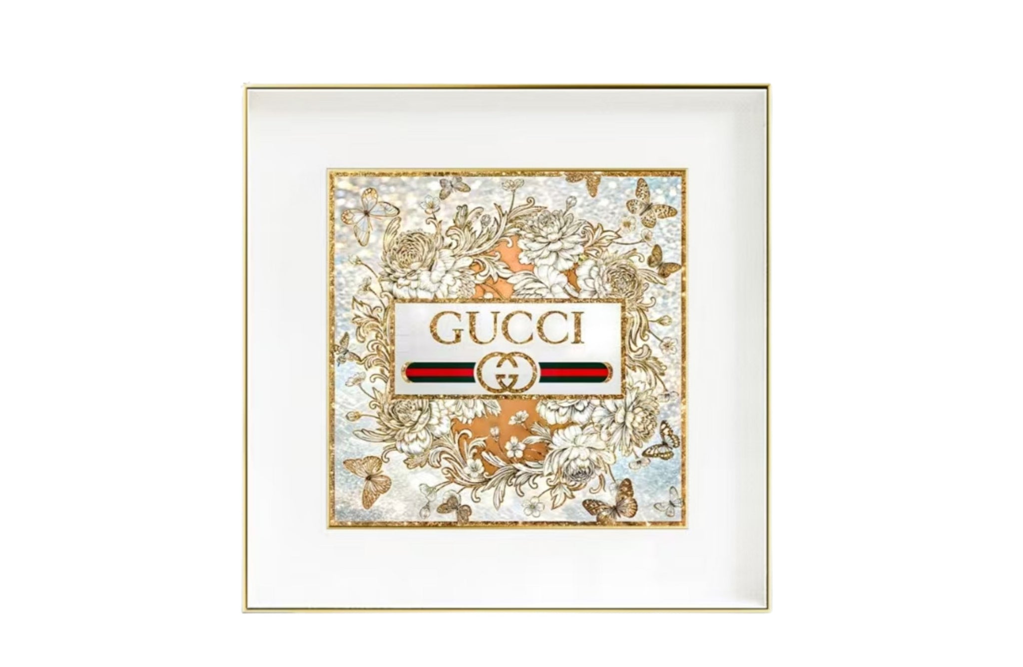 Gucci Luxury Glass Framed Wall Art - Small