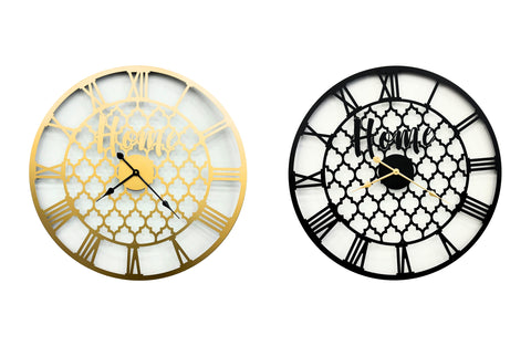 Quatrefoil Wall Clock - 80cm - 2 Colours Available