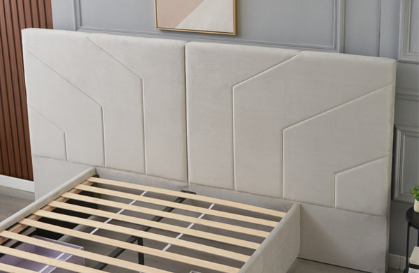 Elliot Velvet Storage Draw Bed