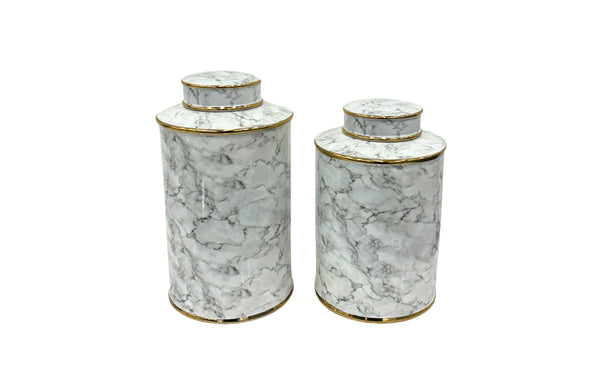 Carrara Ceramic Canister - 2 Sizes Available