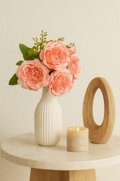 Artificial Rose Bunch 31cm - 3 Colours Available
