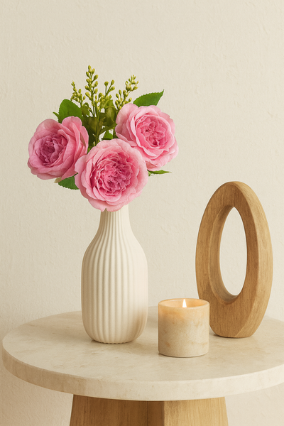 Artificial Rose Bunch 31cm - 3 Colours Available