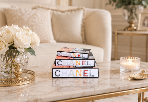 Cc Pearl Designer Faux Décor Table Book Box - 3 Size Available